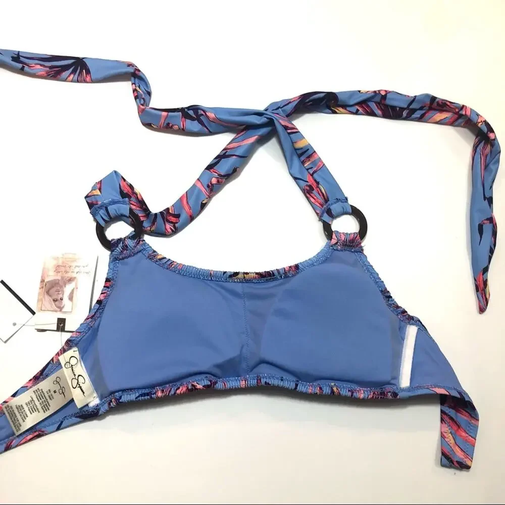 Jessica Simpson Palmy Days o-ring bandeau swim top